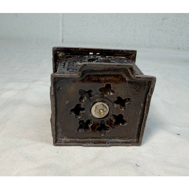Miniature Rare Antique Kenton Toys Cast Iron Building Still Coin Dime State Bank For Sale - Image 9 of 9