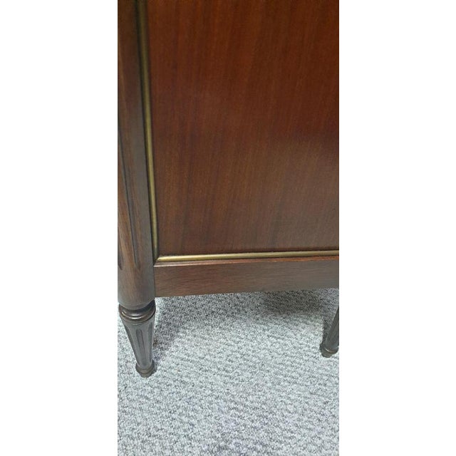 A super quality 19th Century French Empire antique mahogany five drawer Semanier chest of drawers with brass beading,...