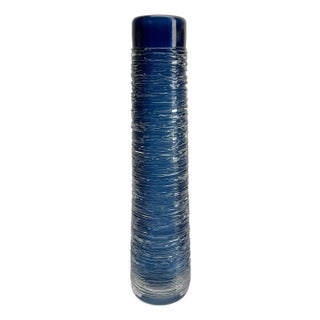 Vintage Swedish Textured Glass Vase from Bengt Edenfalk, 1960 For Sale