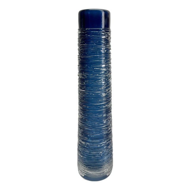 Vintage Swedish Textured Glass Vase from Bengt Edenfalk, 1960 For Sale
