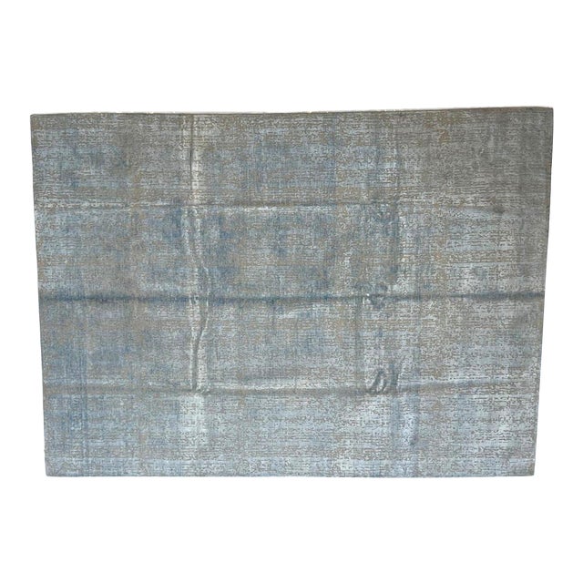 Silk and Wool Modern Style Rug, 9'1" X 12'4" For Sale