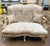 Textile Baroque Style Beige Sofa With 2 Pillows and Gold Leaf Details For Sale - Image 7 of 8