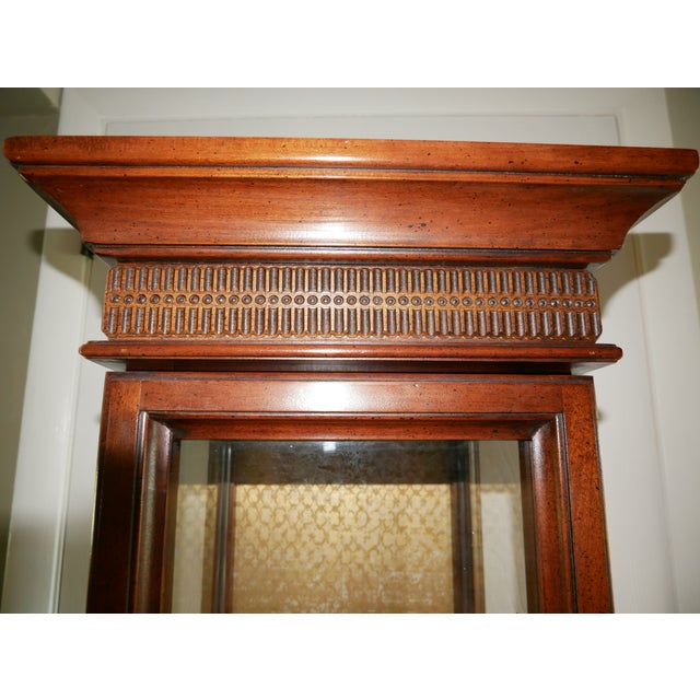 Late 20th Century Brandt Solid Cherry Chippendale Diminutive Curio Cabinet For Sale - Image 12 of 13