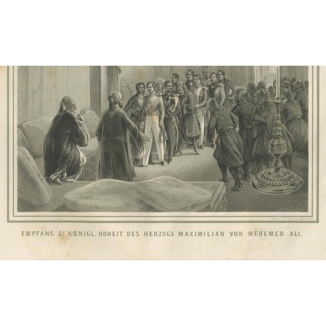 Heinrich von Mayr, Palace Reception, Duke Maximilian at Mehemed Ali's Court, 1846, Print For Sale - Image 4 of 10
