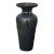 1930s Art Deco Tiffin Black Glass Vase For Sale