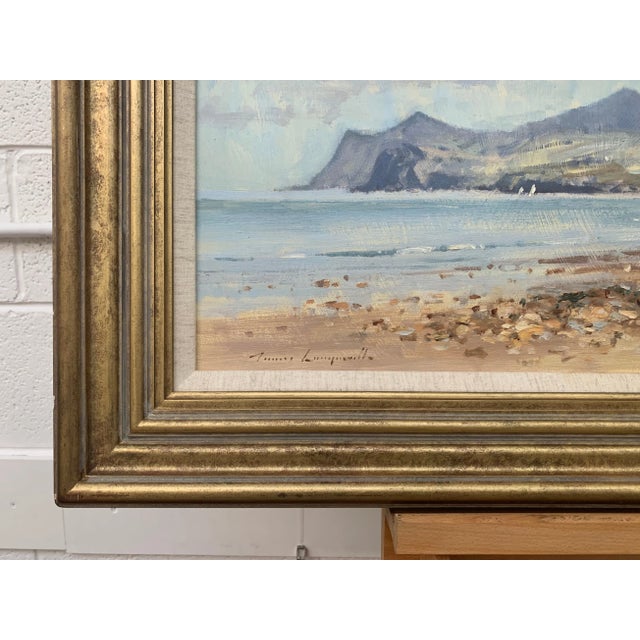 Late 20th Century James Longueville PS, RBSA, Landscape Seascape Painting of Coast from Nefyn in North Wales by British Artist, Circa 1999 For Sale - Image 5 of 9