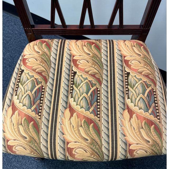 Late 19th Century Ferdinand Keller English Regency Lattice Back Chairs - A Pair For Sale - Image 9 of 10