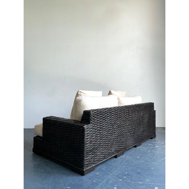 Vintage Ralph Lauren “Modern Organic” Woven Rattan Sofa For Sale - Image 9 of 18