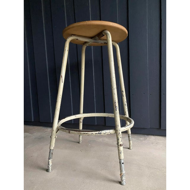 Industrial Steel Plant Stand / Stool / Nightstand For Sale - Image 11 of 11