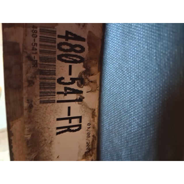 Early 21st Century Circa 2010 French Regency Style Mahogany-Finish Upholstered Dining Chairs – Set of 4 For Sale - Image 5 of 5
