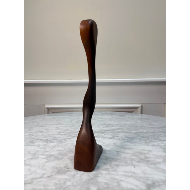 Mid-Century Modern 20th C. Mid-Century Modern Hand-Carved Wood "Loch" Sculptural Table Clock by Rick Sherman For Sale - Image 3 of 6