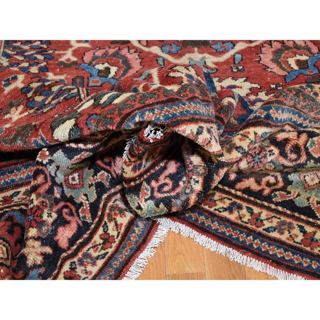 Red 1910s Terracotta Antique Persian Rug For Sale - Image 8 of 12