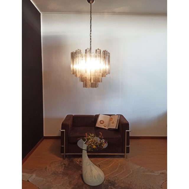 Murano Glass Tube Chandelier, 1990 For Sale - Image 12 of 15