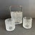 Mid Century Hoya Ice Bucket & Rocks Glasses MCM Frosted Glass Ice Cube Set of 3 Such a cool set, looks like ice cubes or...