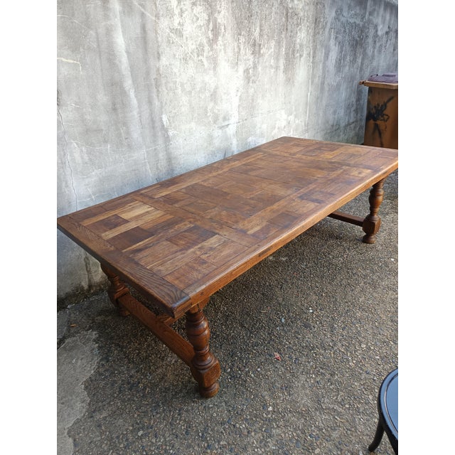 Antique Oak Farmhouse Table, 1890s For Sale - Image 3 of 18