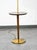Wood 1960s Mid Century Modern Floor Lamp Side Table Brass Round Built Side Table Lighting For Sale - Image 7 of 11