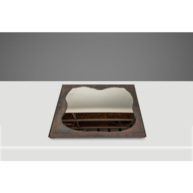 Brutalist Industrial Mirror Cut From Raw Patinaed Architectural Steel by Mark Leblanc for Leblanc Studios, Usa, C. 2024 For Sale - Image 11 of 17