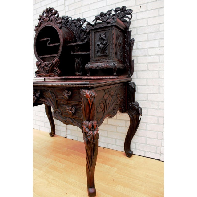 Antique Japanese Carved Writing Desk Chairish