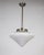 Metal 1920s Large Art Deco Milk Glass Spinning Top Pendant For Sale - Image 7 of 7