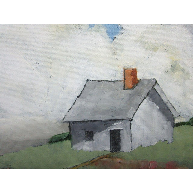 North Shore Cottage, Lynne French California Pacific landscape oil painting. The signed original painting measures 11x14...