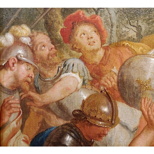 16th/17th Century Old Master Oil Painting, Wounded Warrior For Sale In Los Angeles - Image 6 of 11