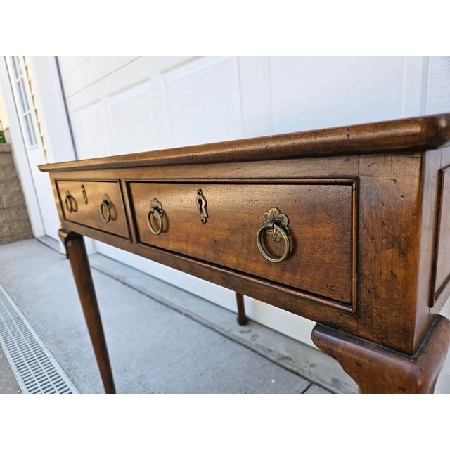 Baker Furniture Georgian Leather Top Writing Desk For Sale - Image 6 of 13