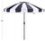 Modern Buti 9 Ft Crank Umbrella, Navy Cabana Stripe/Brown Pole For Sale - Image 3 of 9