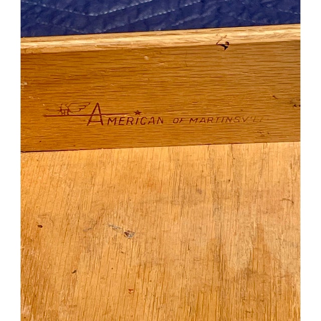 Wood Mid 20th Century American of Martinsville Walnut Nightstands/End Tables MCM, Pair For Sale - Image 7 of 18