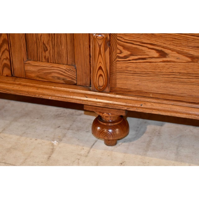 19th Century Pitch Pine Sideboard With Sycamore Top Chairish