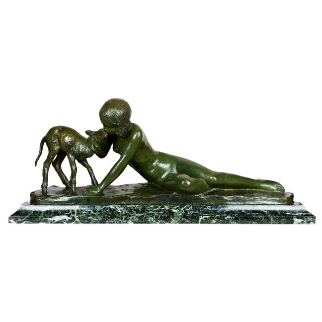 Ary Bitter, Girl with Kid, 1930, Bronze For Sale