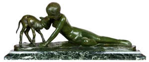 Ary Bitter, Girl with Kid, 1930, Bronze