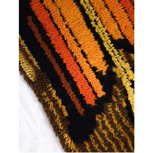Mid-Century Modern Vintage German Wool Wall Tapestry, 1970s For Sale - Image 3 of 6