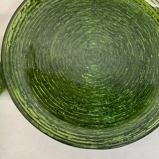 Anchor Hocking Vintage 1960s Mid-Century Modern Anchor Hocking "Soreno" Avocado Green Snack Set - 12 pcs For Sale - Image 4 of 6
