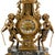 Imperial Italian Brevettato Gilt Bronze Mantel Clock Garniture Set With Candelabra For Sale In Greensboro - Image 6 of 13