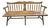 1960s Rockingham Maple Colonial Cattail Deacon's Bench Farmhouse For Sale