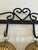 Vintage Wrought Iron Heart Rack With 4 Brass Jelly Molds For Sale In Oklahoma City - Image 6 of 10