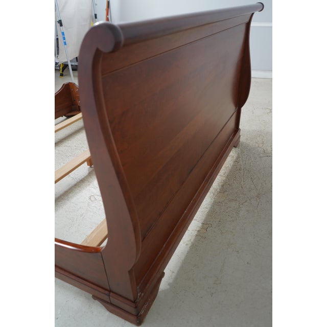 Stickley Cherry King Size Sleigh Bed For Sale - Image 13 of 15