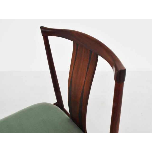 Brown Danish Chairs in Rosewood by Henning Sørensen for Danex, Denmark, 1968, Set of 6 For Sale - Image 8 of 10