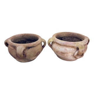 Rustic Terracotta Vases, Set of 2 For Sale
