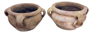 Rustic Terracotta Vases, Set of 2