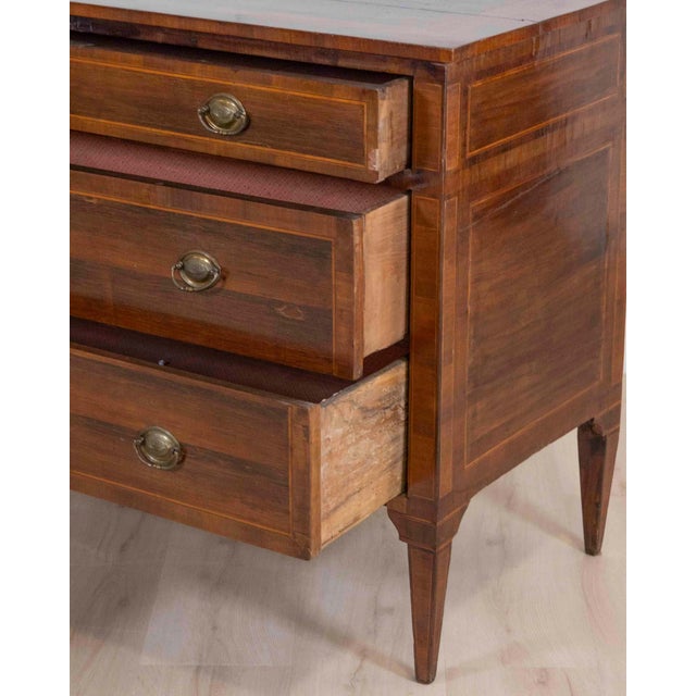 Italian Late 18th–Early 19th Century Rosewood and Amaranth Chest of Drawers For Sale In Atlanta - Image 6 of 9