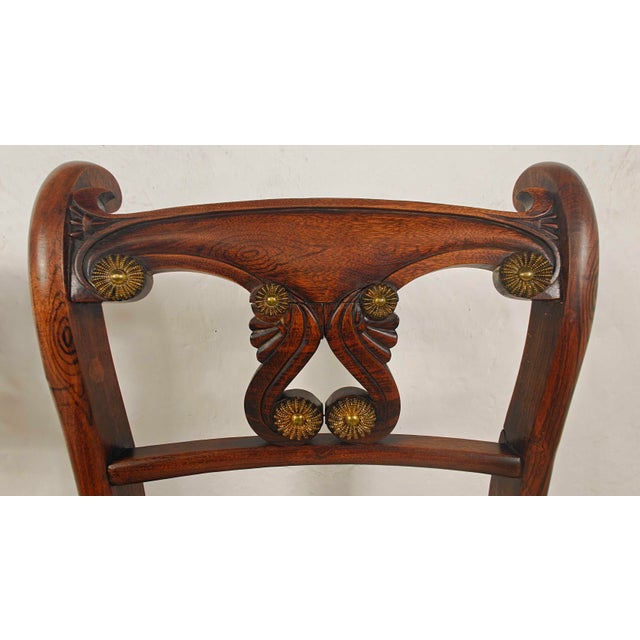 Victorian Chairs in Carved Upholstered Mahogany, 1890, Set of 2 For Sale - Image 6 of 18