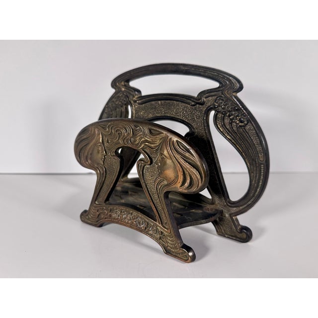 Metal Art Nouveau Judd MFG Co. Letter Holder c.1910 #6604 For Sale - Image 7 of 18