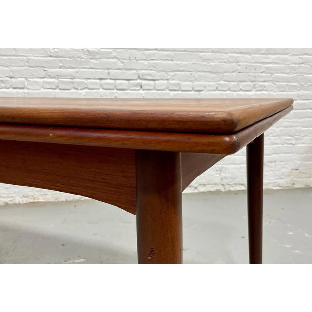 Danish Mid Century Modern Teak Dining Table, Hidden Leaves, C. 1960’s For Sale In New York - Image 6 of 13
