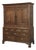 18th Century Georgian Period English Oak Linen Press For Sale