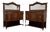 19th Century Antique French Marble-Top Cabinets with Mirrors, Set of 2 For Sale