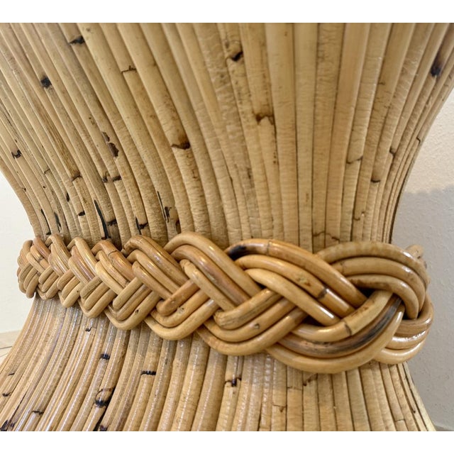 Sheaf of Wheat Oval Dining Table from McGuire, 1980s For Sale - Image 4 of 7