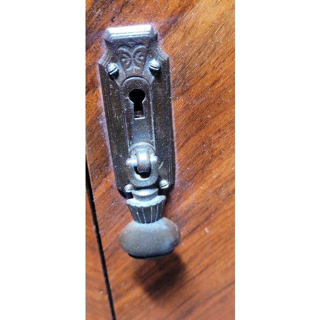 Art Deco 1920s Art Deco English Armoire Burl Walnut Fantastic Styling For Sale - Image 3 of 10