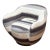 Sheepskin Stripe Swivel Chair For Sale