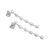 Metal Ladies 18k White Gold 3.50ctw Oval Cut Diamonds Drop Dangle Earrings For Sale - Image 7 of 9